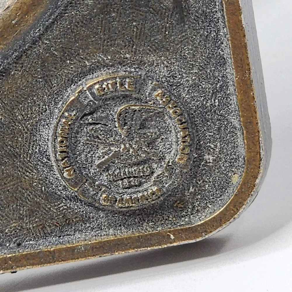 Vintage Solid Brass Belt Buckle. Preserve Our Shooting Heritage/ NRA Whittington